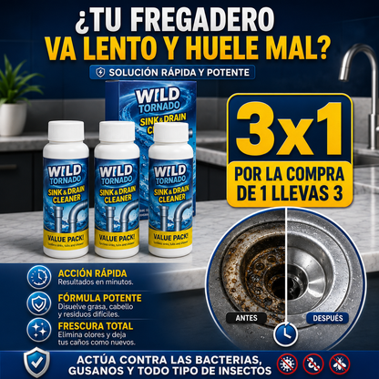 🚿 FlujoLimpio Ultra – Limpiador de Tuberías + Fórmula Activa | La solución definitiva contra los malos olores ✨