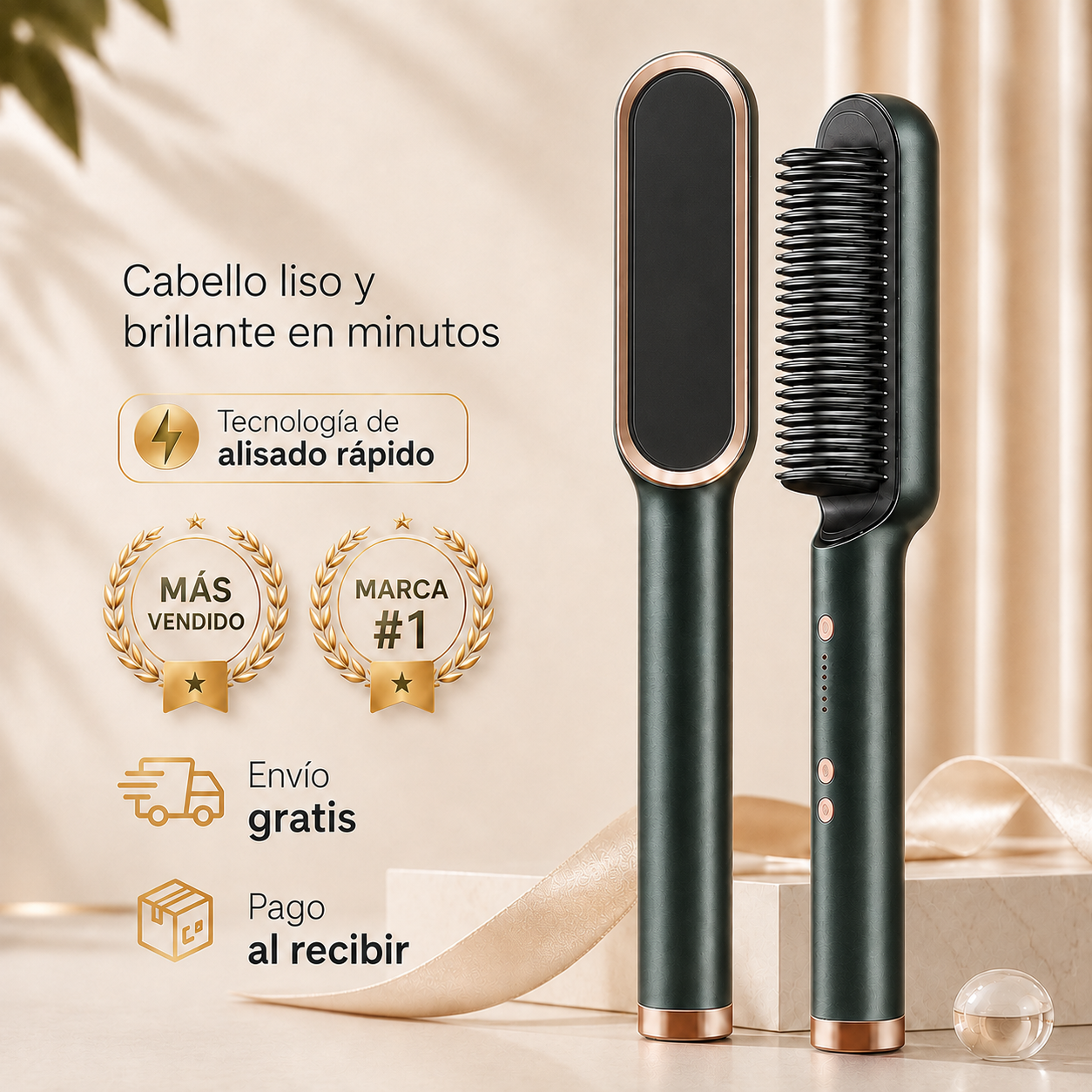 ✨ Lisara™ – Cepillo Alisador Eléctrico | Cabello liso y brillante en minutos, sin perder horas frente al espejo.