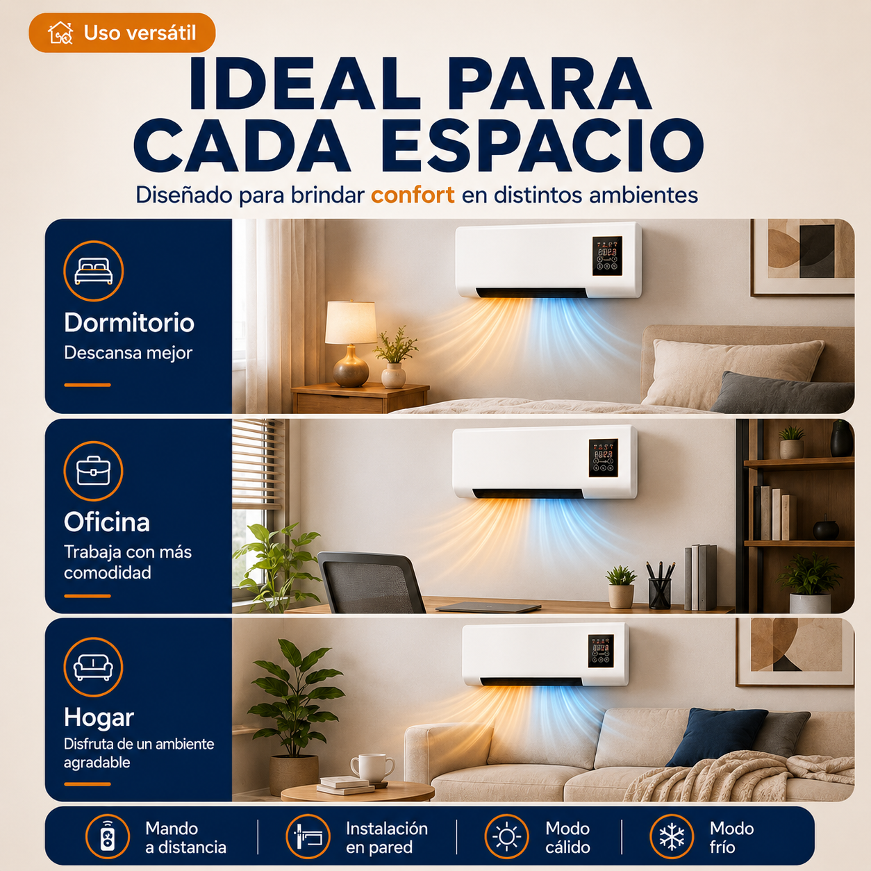 ❄️ AIRCOMFORT PRO -Mine aire Portátil 2 en 1 · Refresca tu cuarto en 60s sin disparar la luz🔥