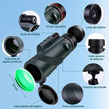 🔭 Vistora™ – Telescopio Monocular con Soporte para Móvil | Acerca lo que está lejos y no te pierdas ningún detalle.