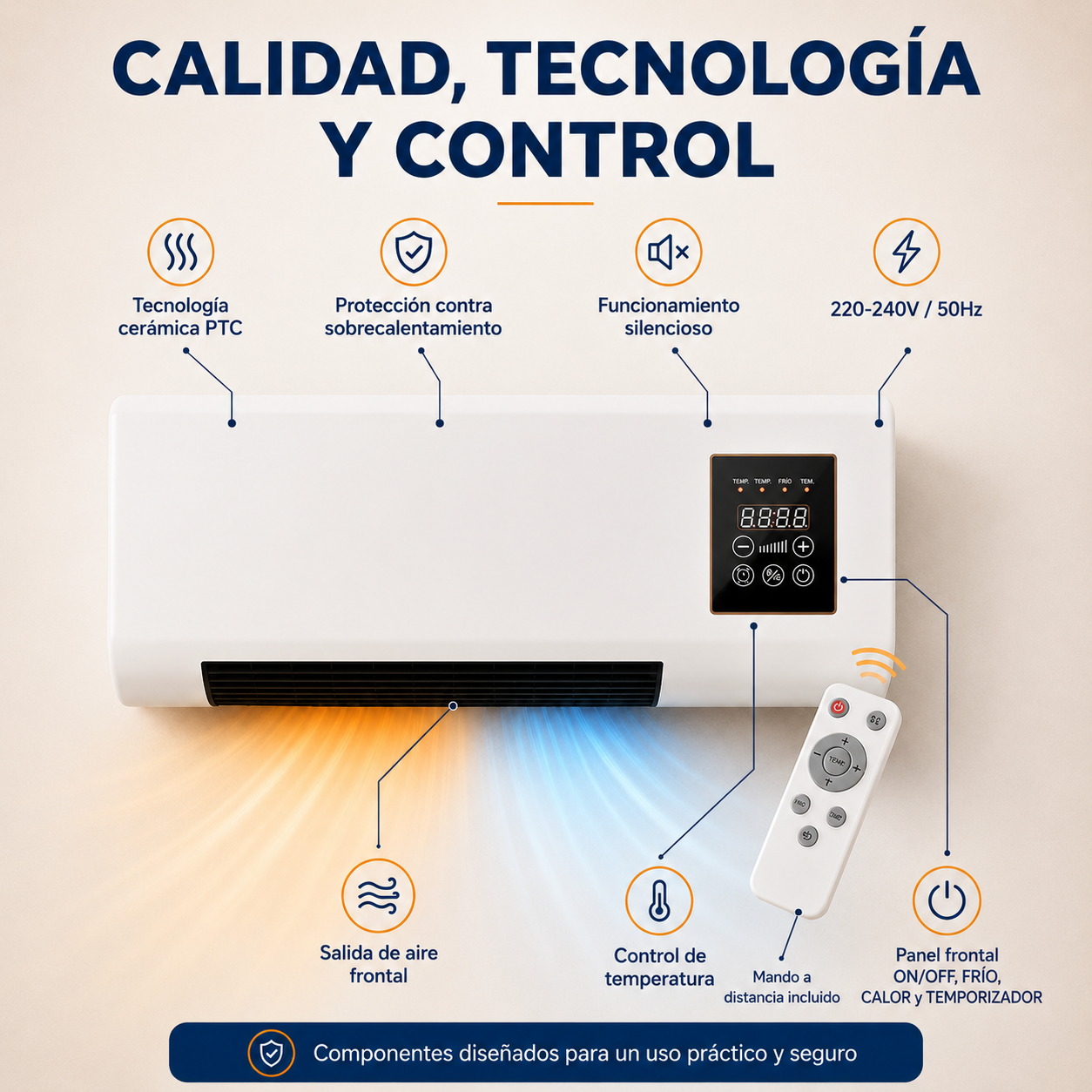 ❄️ AIRCOMFORT PRO -Mine aire Portátil 2 en 1 · Refresca tu cuarto en 60s sin disparar la luz🔥