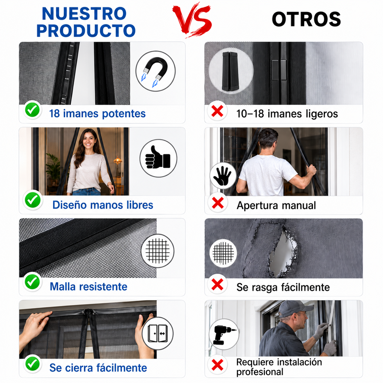 🛡️ MosquiGuard™ – Cortina Magnética Antimosquitos | Diseño práctico, frescura natural y cero mosquitos. 🌬️