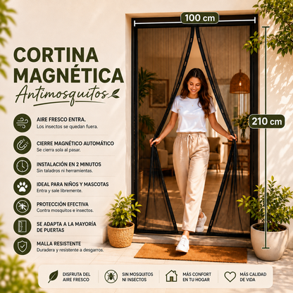 🛡️ MosquiGuard™ – Cortina Magnética Antimosquitos | Diseño práctico, frescura natural y cero mosquitos. 🌬️