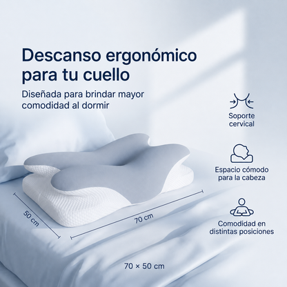 ✨ NexaCerv™ – Almohada Ergonómica Cervical | Soporte cervical, alivio y descanso profundo cada noche. 🛏️
