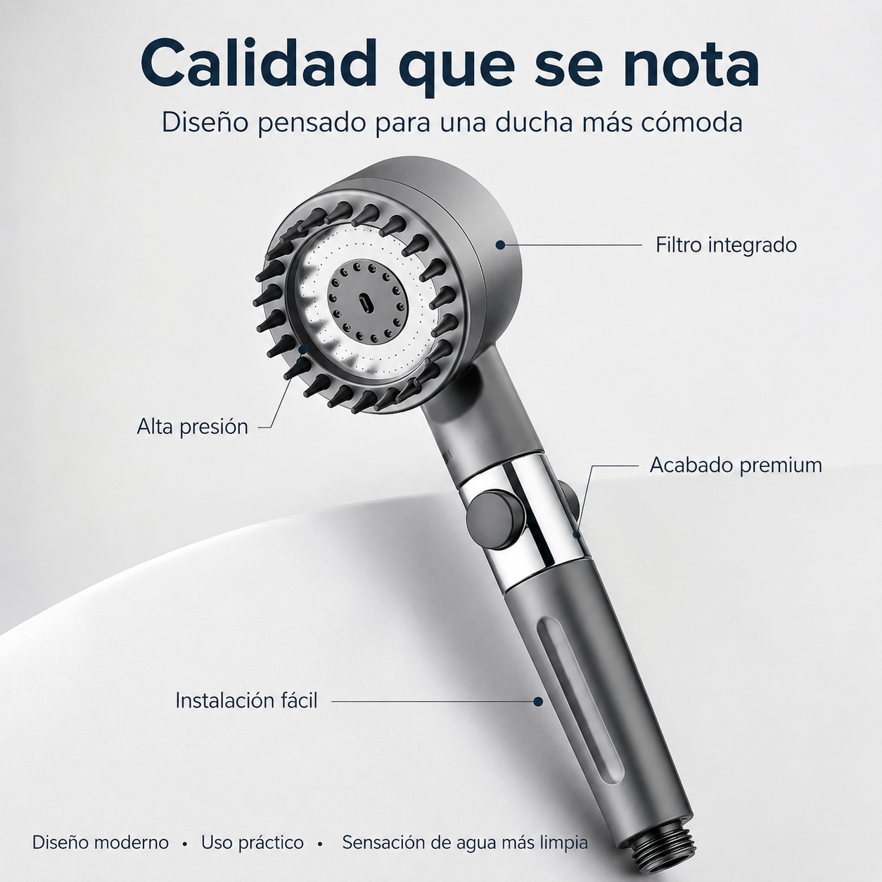 🚿AquaLuxe™ - Ducha filtrada premium - Más presión y agua más limpia desde hoy✨