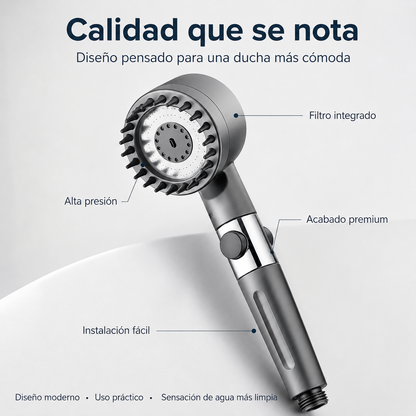 🚿AquaLuxe™ - Ducha filtrada premium - Más presión y agua más limpia desde hoy✨