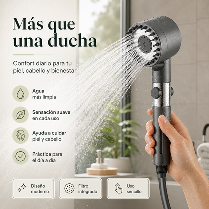 🚿AquaLuxe™ - Ducha filtrada premium - Más presión y agua más limpia desde hoy✨