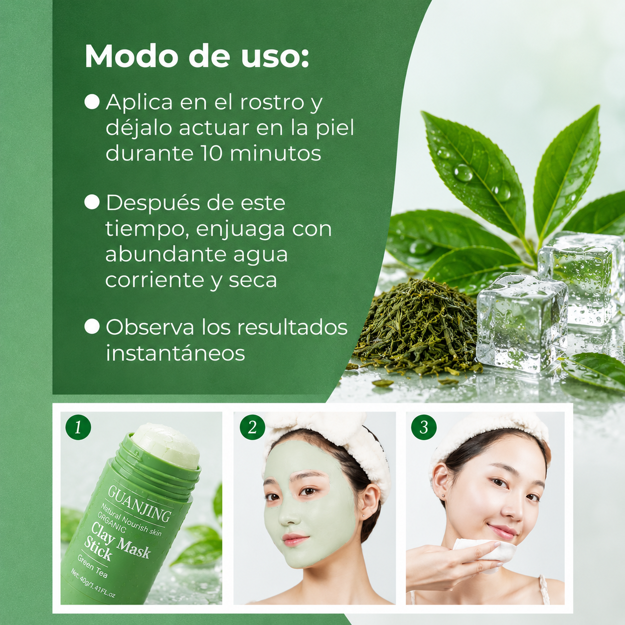🍃GUANJING™ Clay Mask Stick — Despídete de los puntos negros antes de que vuelvan✨
