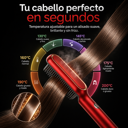 ✨ Lisara™ – Cepillo Alisador Eléctrico | Cabello liso y brillante en minutos, sin perder horas frente al espejo.