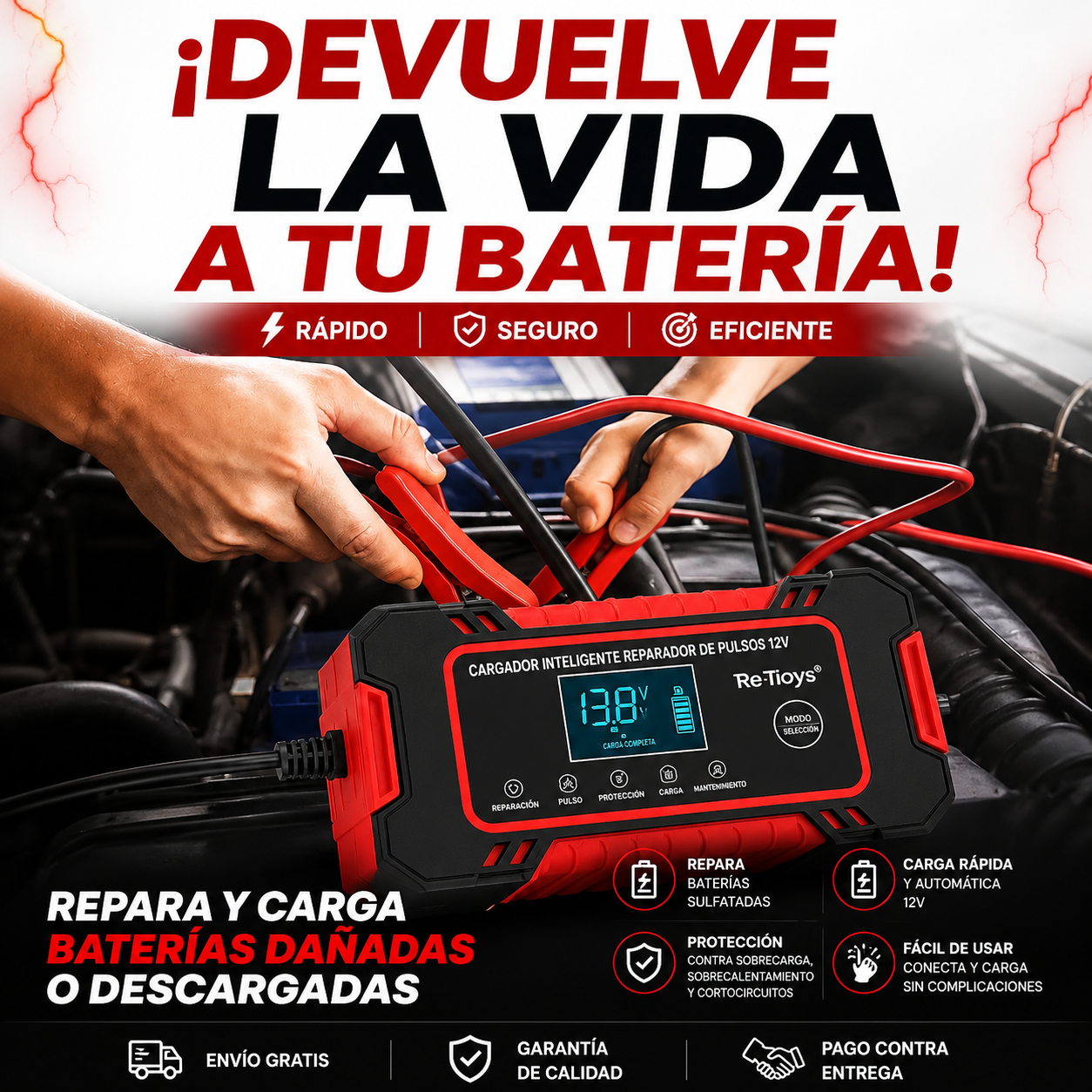 ⚡ENERGYMAX – ARRANCADOR PORTÁTIL 3 EN 1 ¡ARRANCA TU COCHE AL INSTANTE!