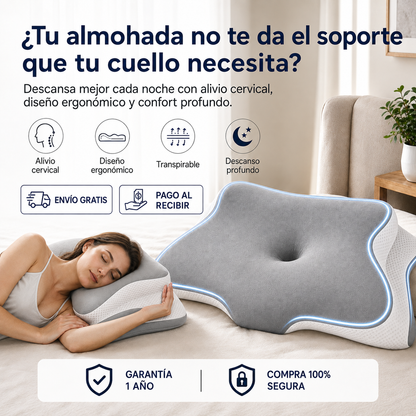 ✨ NexaCerv™ – Almohada Ergonómica Cervical | Soporte cervical, alivio y descanso profundo cada noche. 🛏️