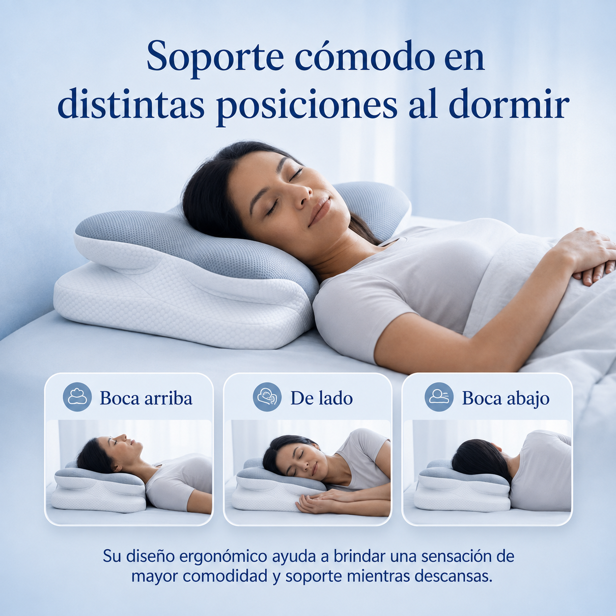 ✨ NexaCerv™ – Almohada Ergonómica Cervical | Soporte cervical, alivio y descanso profundo cada noche. 🛏️