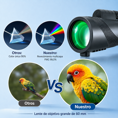 🔭 Vistora™ – Telescopio Monocular con Soporte para Móvil | Acerca lo que está lejos y no te pierdas ningún detalle.