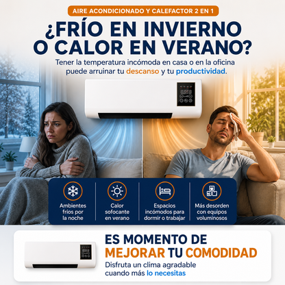 ❄️ AIRCOMFORT PRO -Mine aire Portátil 2 en 1 · Refresca tu cuarto en 60s sin disparar la luz🔥