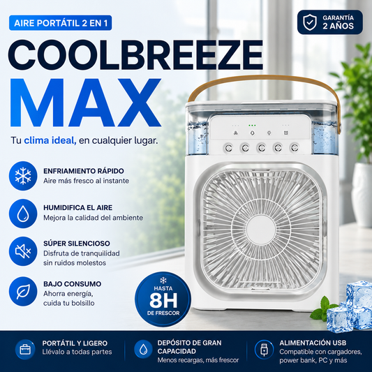 Ventilador humidificador de nebulización blanco