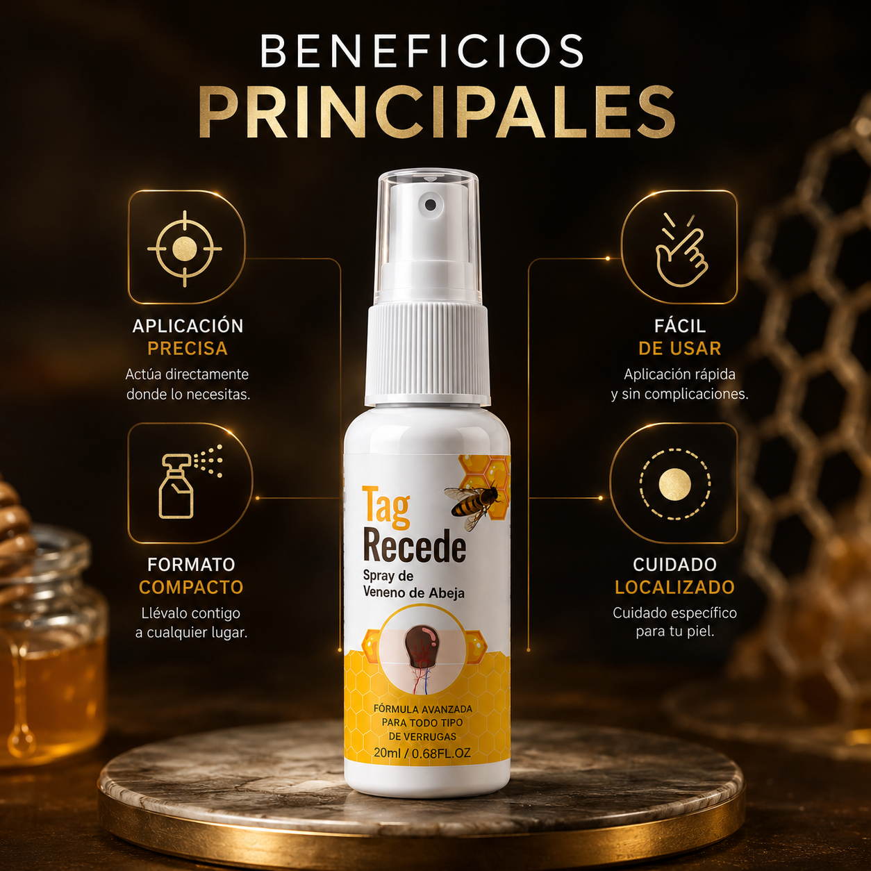 🐝 BeeClear Spray de Veneno de Abeja — Elimina verrugas al instante + ENVÍO GRATIS ✨