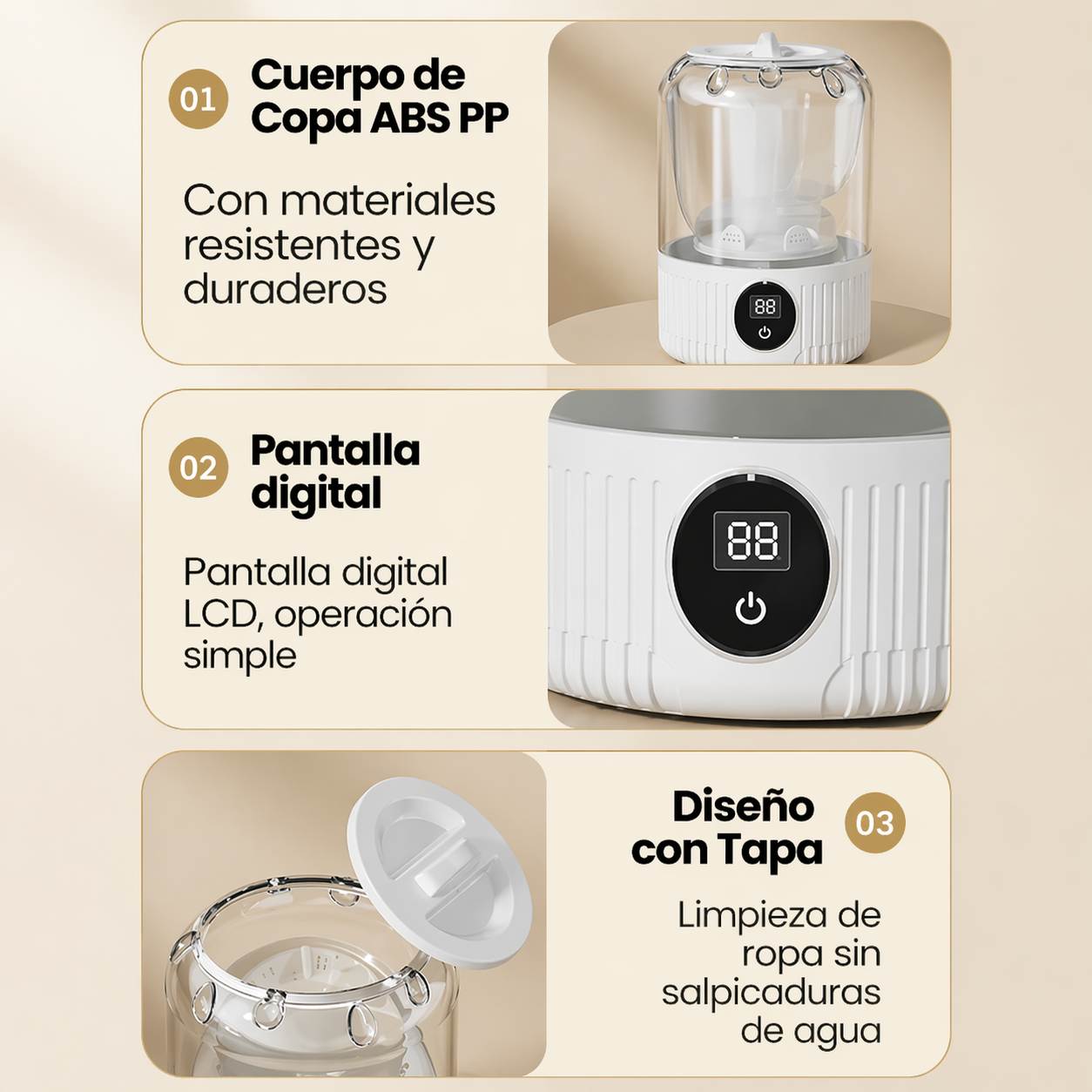 🫧 MINI LAVADORA PORTÁTIL RECARGABLE + CAJA + CARGADOR + MANUAL ¡PROMOCIÓN EXCLUSIVA SOLO POR HOY!🔥