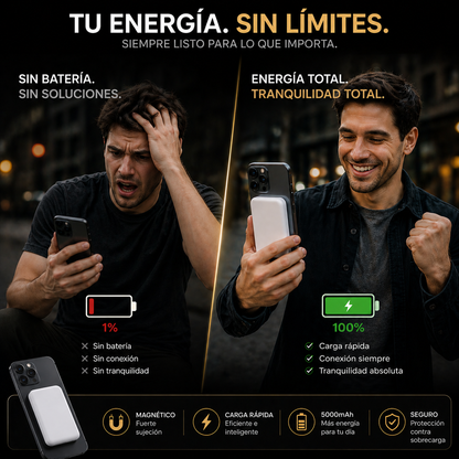 🔋POWER BANK MAGSAFE 10.000MAH – CARGA INSTANTÁNEA POR INDUCCIÓN Y USB, ¡ADIÓS A LA BATERÍA BAJA! 75% OFF HOY🔥