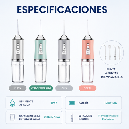 🦷HYDROJET ORAL – IRRIGADOR DENTAL PROFESIONAL, ¡LIMPIEZA PROFUNDA SIN SALIR DE CASA!✨💦