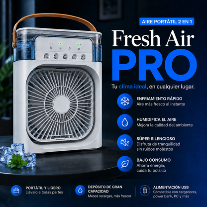 Ventilador humidificador de nebulización blanco