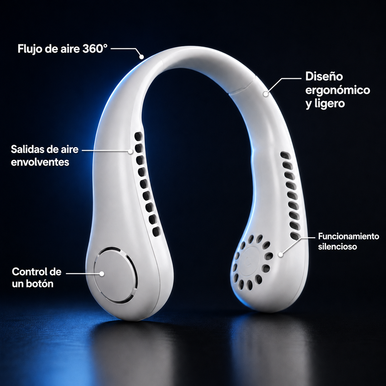 ❄️AeroLuxe™ - Ventilador de cuello portátil - Frescura manos libres donde vayas🌬️