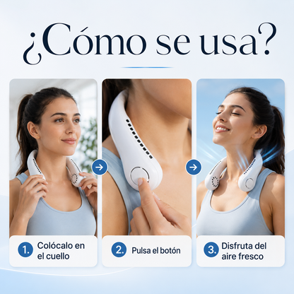 ❄️AeroLuxe™ - Ventilador de cuello portátil - Frescura manos libres donde vayas🌬️