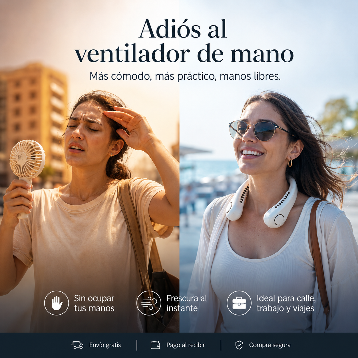 ❄️AeroLuxe™ - Ventilador de cuello portátil - Frescura manos libres donde vayas🌬️