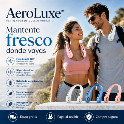 ❄️AeroLuxe™ - Ventilador de cuello portátil - Frescura manos libres donde vayas🌬️