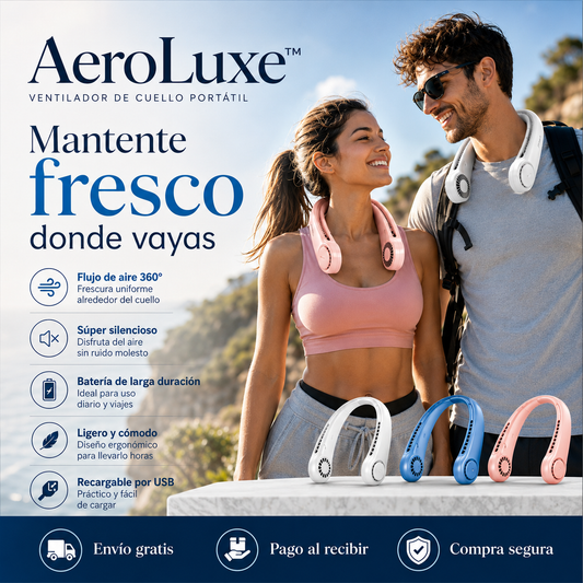 ❄️AeroLuxe™ - Ventilador de cuello portátil - Frescura manos libres donde vayas🌬️
