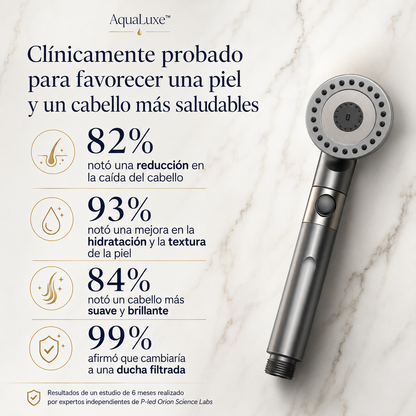 🚿AquaLuxe™ - Ducha filtrada premium - Más presión y agua más limpia desde hoy✨