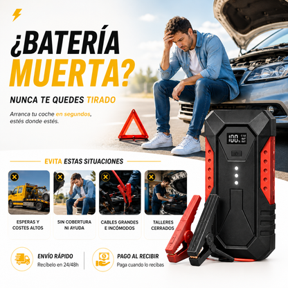 ⚡ENERGYMAX – ARRANCADOR PORTÁTIL 3 EN 1 ¡NO DEPENDAS DE NADIE MÁS!