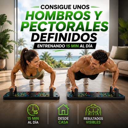 🏋️IronBody Tabla Multifunción 7 en 1 + Kit Completo de Agarres y Correas — Resultados de gimnasio en casa
