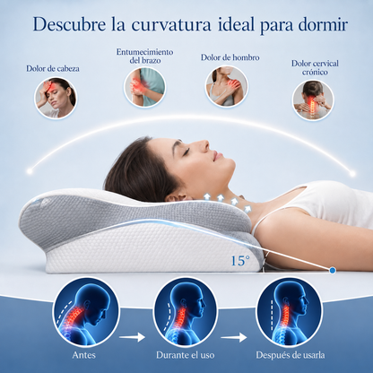 ✨ NexaCerv™ – Almohada Ergonómica Cervical | Soporte cervical, alivio y descanso profundo cada noche. 🛏️