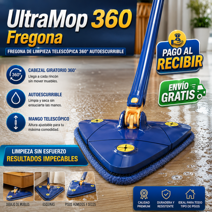 🧹UltraMop 360 Fregona con Auto-Escurrido — Envío Gratis • Pago Contra Reembolso✨