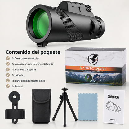🔭 Vistora™ – Telescopio Monocular con Soporte para Móvil | Acerca lo que está lejos y no te pierdas ningún detalle.
