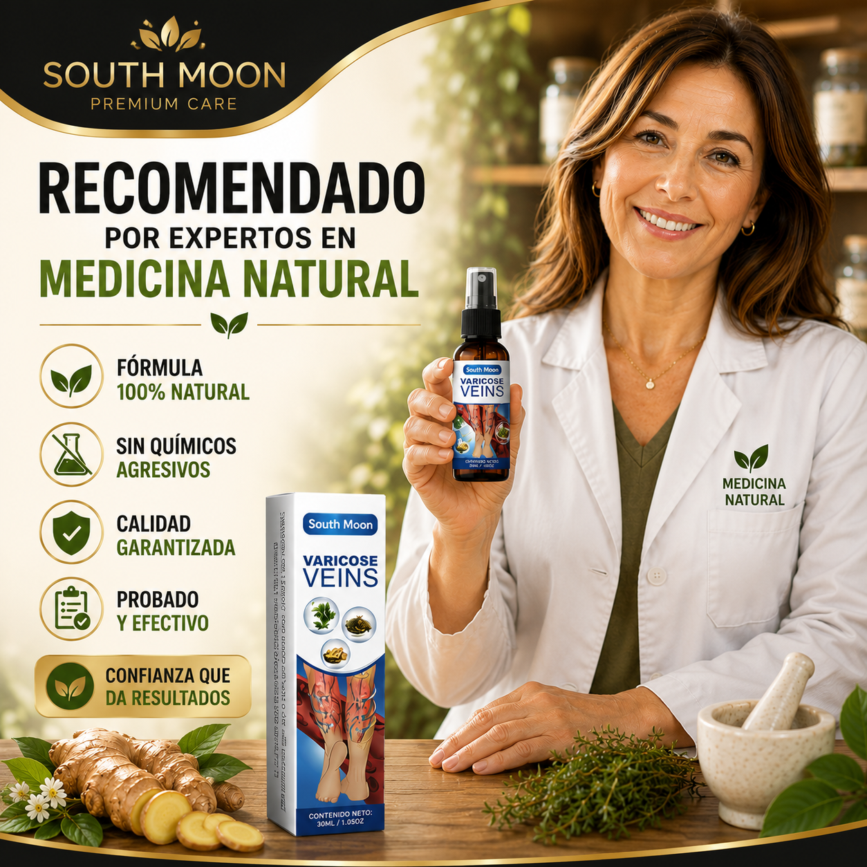 💙 South Moon™ Spray para Varices — Recupera la confianza en tus piernas ✨